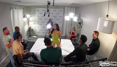 Behind the Scenes Group Sex Gangbang 2 Girls 5 Guys