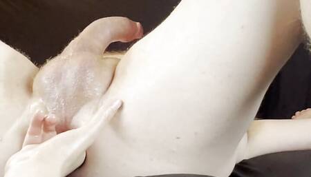 Massaging His Prostate Until He Cums All Over Himself