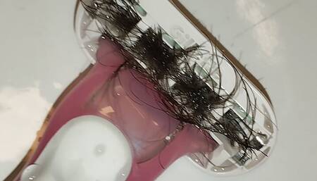 Sexy brunette in dressing room, hairy pussy, big ass, big tits. Amateur wife hairy pussy big tits big nipples big ass