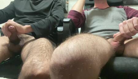 Watching Porn and Jerking off with My Friend
