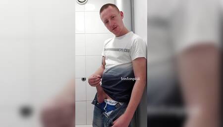 Hung ginger british chav in toilets