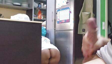 I show my big erection to my stepmother, she couldn't resist the temptation...