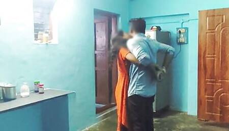 Tamil girl cheating in home to standing sex with her lover