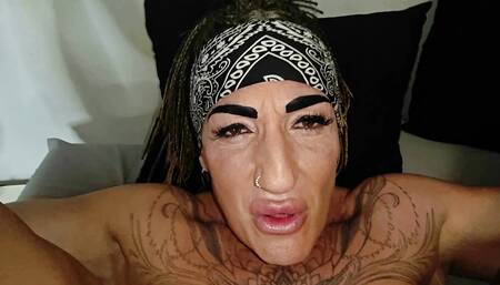 He fucks my giant pussy after I inflate it until it bursts