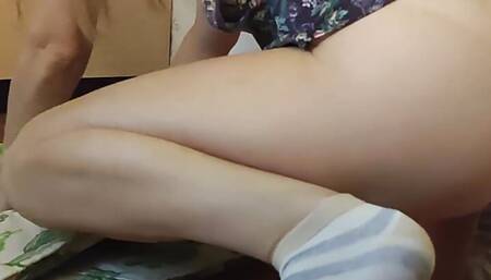 Young MILF Cums From a Huge Dildo