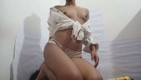 POV Teen Petite Girl Riding on Your Cock