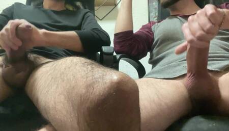 Watching Porn with My Friend and Jerking off