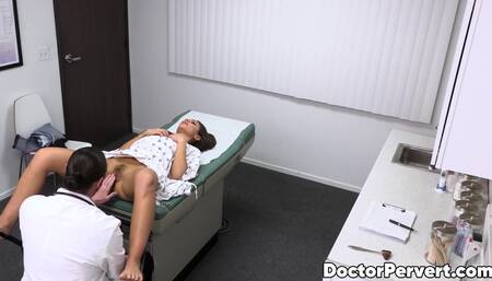 Seductive April Olsen is seduced by her pervy doctor who cums in her amazing mouth