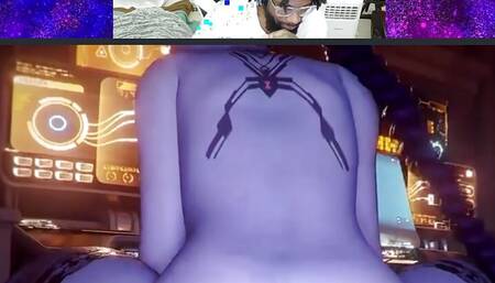 POV Widowmaker Riding, Chun-Li Fucking Ryu, Thighjob Cock Ride, Bald Pussy Black Widow Fucking
