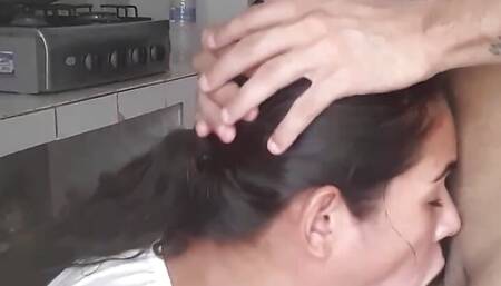 LATINA CULONA GETS A CUM BATH IN THE SHOWER.