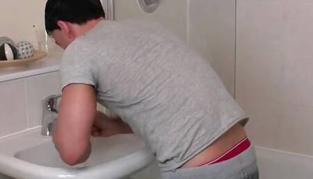 Hunk Danny Davis Wanks With His Fleshlight In The Shower