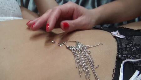 Lesbian Belly Foreplay
