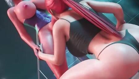 Cute Redhead Got Her Ass Fucked By Futa Girl 3D Gameplay
