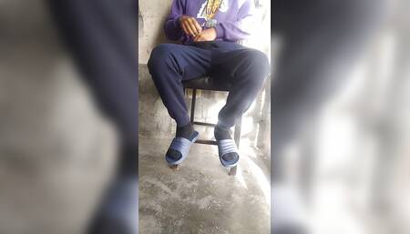 Sitting In The Chair While I Masturbate, In Front Of The House ???? Gate