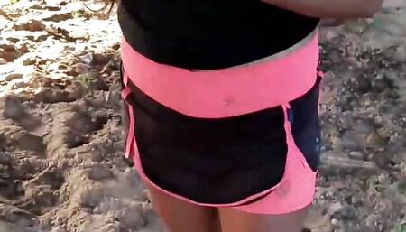Indian Girl Fulfilling Bet Under the Bridge