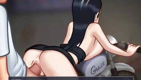 Fucking Mechanic On her Bike In Garage