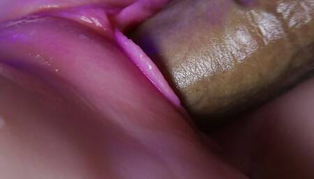 Creampie in pink wet tender squelching pussy very hot close-up!