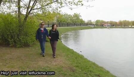 creampie asian mature mom seduce girl on kitchen