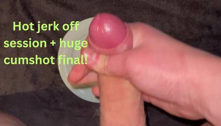 Sissy teen twink Jerks off for you and Cums on a special plate!