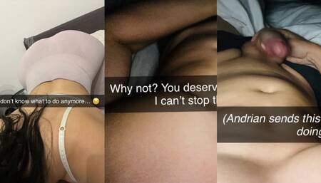 Mature wife cheats on her husband with the neighbor and shares the full story on Snapchat