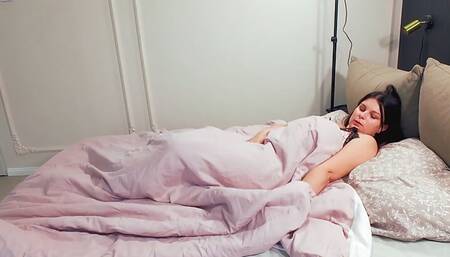 home alone wife masturbating in early morning before going to work
