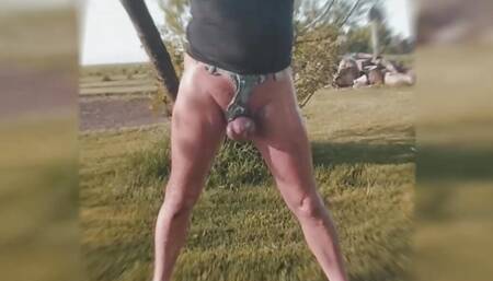 I love being an exhibitionist, flashing my cock and ass in Public