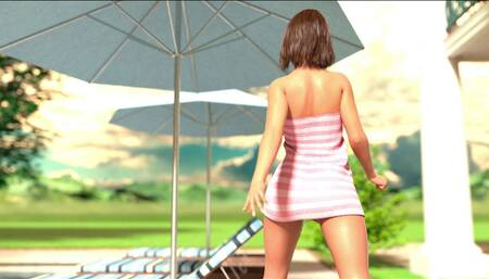 Richard's Step Daughter Evelyn Takes Sunbathing - A First Nice Convo