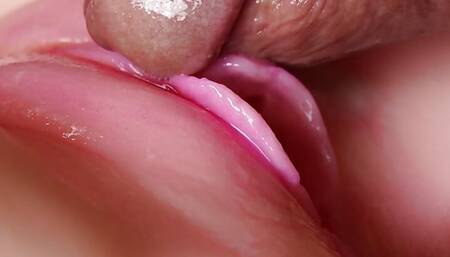 Filled wet cute pink pussy