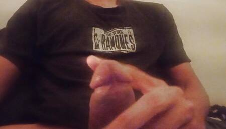 Hot guy moaning loud and jerking off his big cock Huge cumshot of intense pleasure