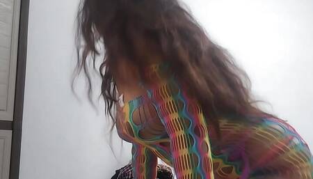 18 year old girl dancing for her boyfriend on video call