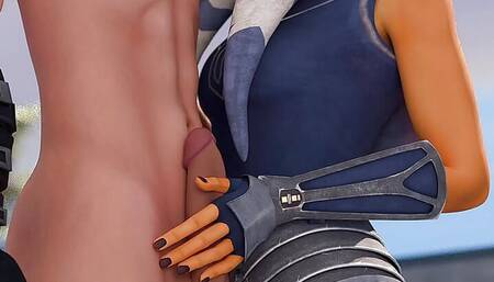 Ahsoka trying out master Anaking's lightsaber... - Star Wars Parody Animation