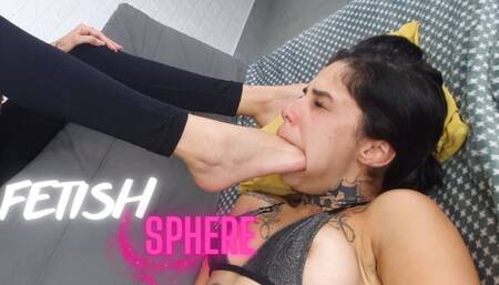 HUMILIATING THE BOLD SLAVE WITH MY FEET #PART3 #FOOT HUMILIATION