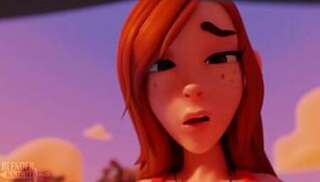 Wendy Takes a Dipper by the pool (Blenderknight, Lewdheart)