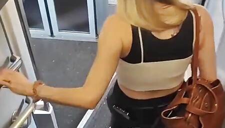 Blowjob in the Public Trainwith Cum in My Mouth