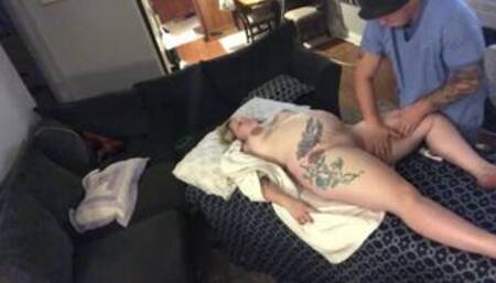 Hot pregnant milf gets 1st Nuru Massage