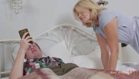 Aunt Judy's XXX - 55yo Big Bottom Step-Aunt Diana catches her Step-Nephew masturbating