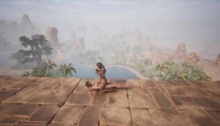 Video Game sex Conan Sexiles Repaired a huge bridge between the worlds and had sex on it