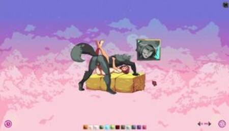 Cloud Meadow - 3 Furry super scenes Furry werewolf and his friends