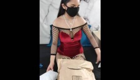 Latina Youtuber has nip slip on cam and is sent a giant dildo by her subs | Princess Bitty | ep 3