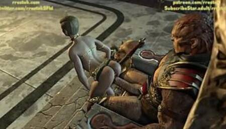 Shao Kahn and his submissive Concubine slave 3D Mortal Kombat 11 Animation