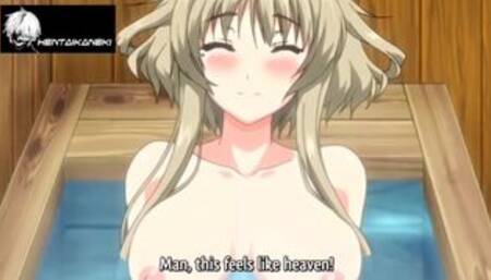 Romantic love making with a busty anime