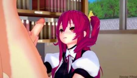 Stella Vermillion Sneaks It In At The Library- Rakudai Kishi No Calvary Hentai