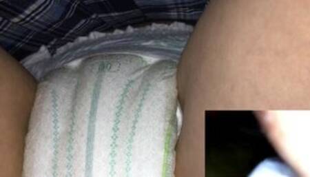 023 I wore a skirt and diapers and masturbated! Part 3