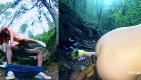 Interracial Tinder Hookup Outdoors / Redhead PAWGs 1st BBC & Facial