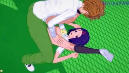 Haruna Sairenji and Rito Yuki have deep sex on the rooftop. - To Love Ru Hentai