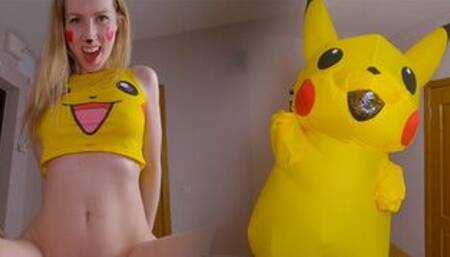 Pikachu teen used her riding skills to get impregnated! Super effective!
