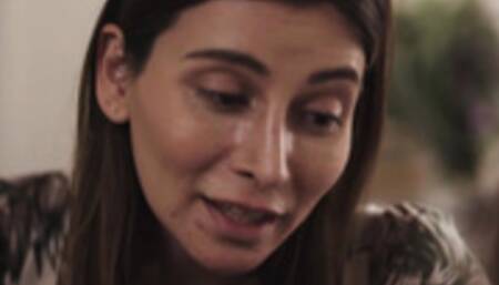 Busty Tgirl caught and fucks stepteen