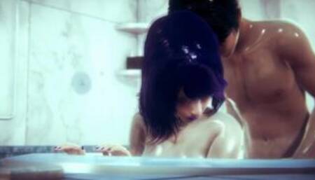 Naruto: Konan - Hot Bath Pov Wet Doggystyle Handjob