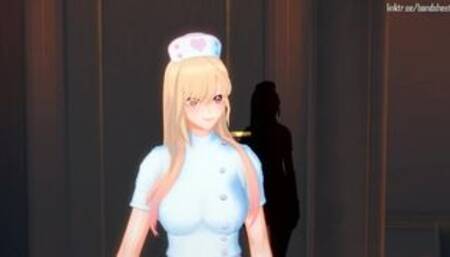 My Dress Up Darling's Marin Kitagawa is a nurse giving her man a very erotic massage until he cums