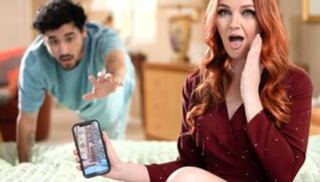 Dickpic sent to hot his MILF stepmom